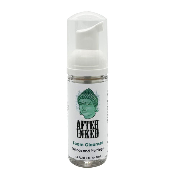 Tattoo aftercare and piercing aftercare foam cleanser, 1.7oz bottle