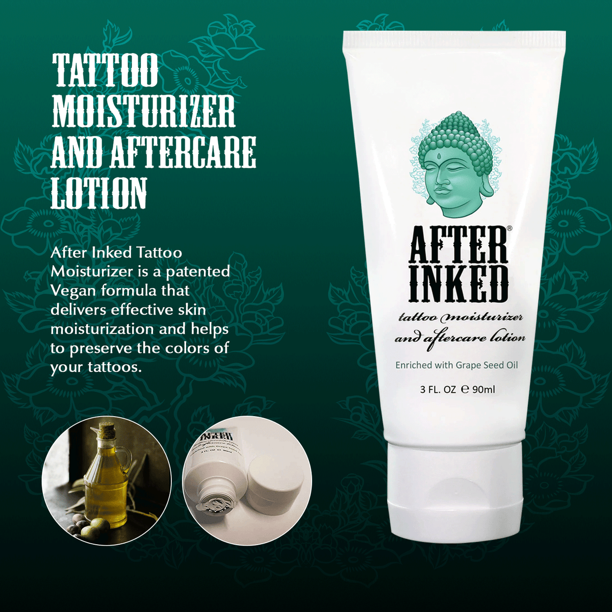 Tattoo moisturizer and aftercare lotion