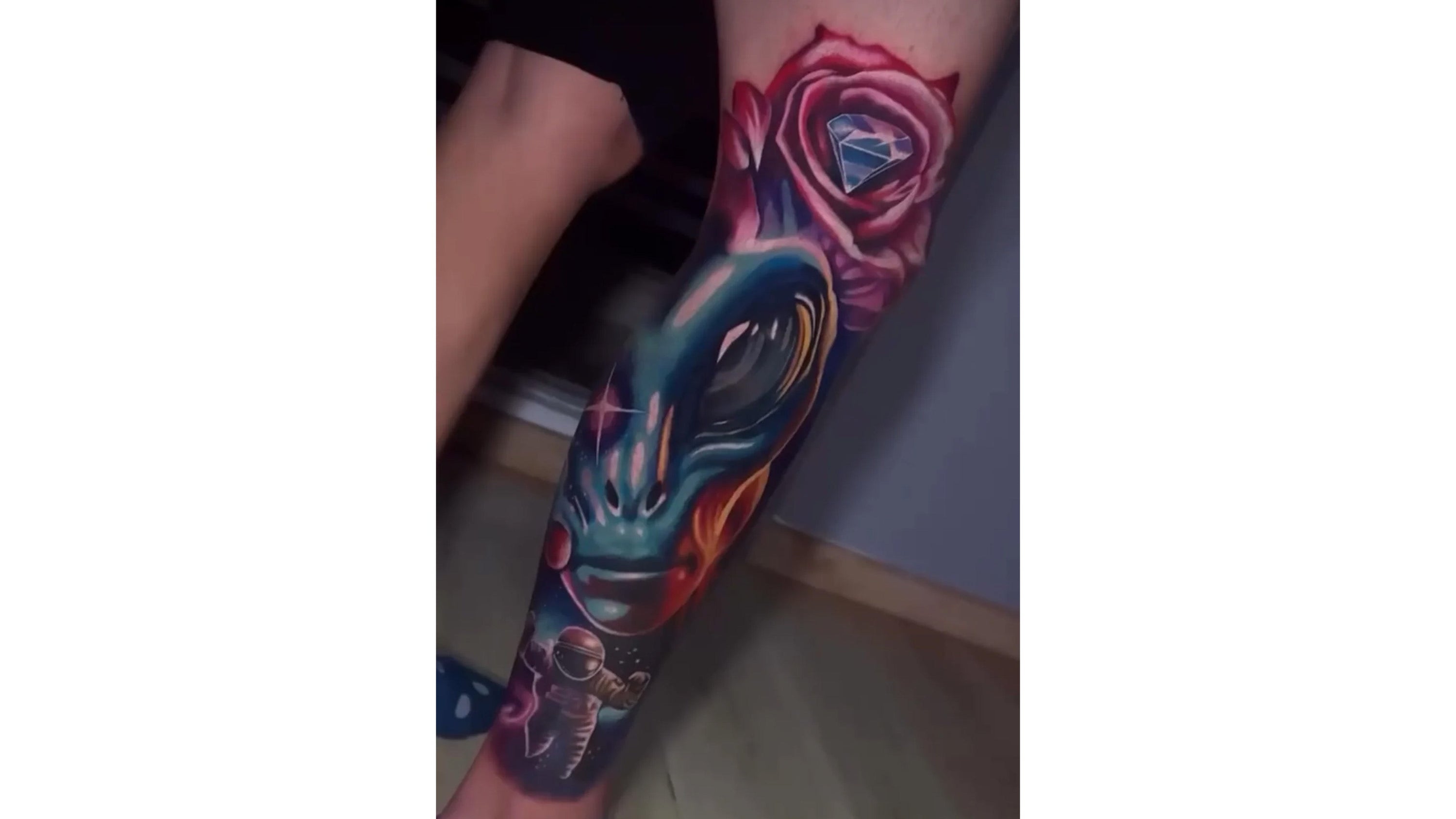 Space Tattoo by @23cruzluistattoo
