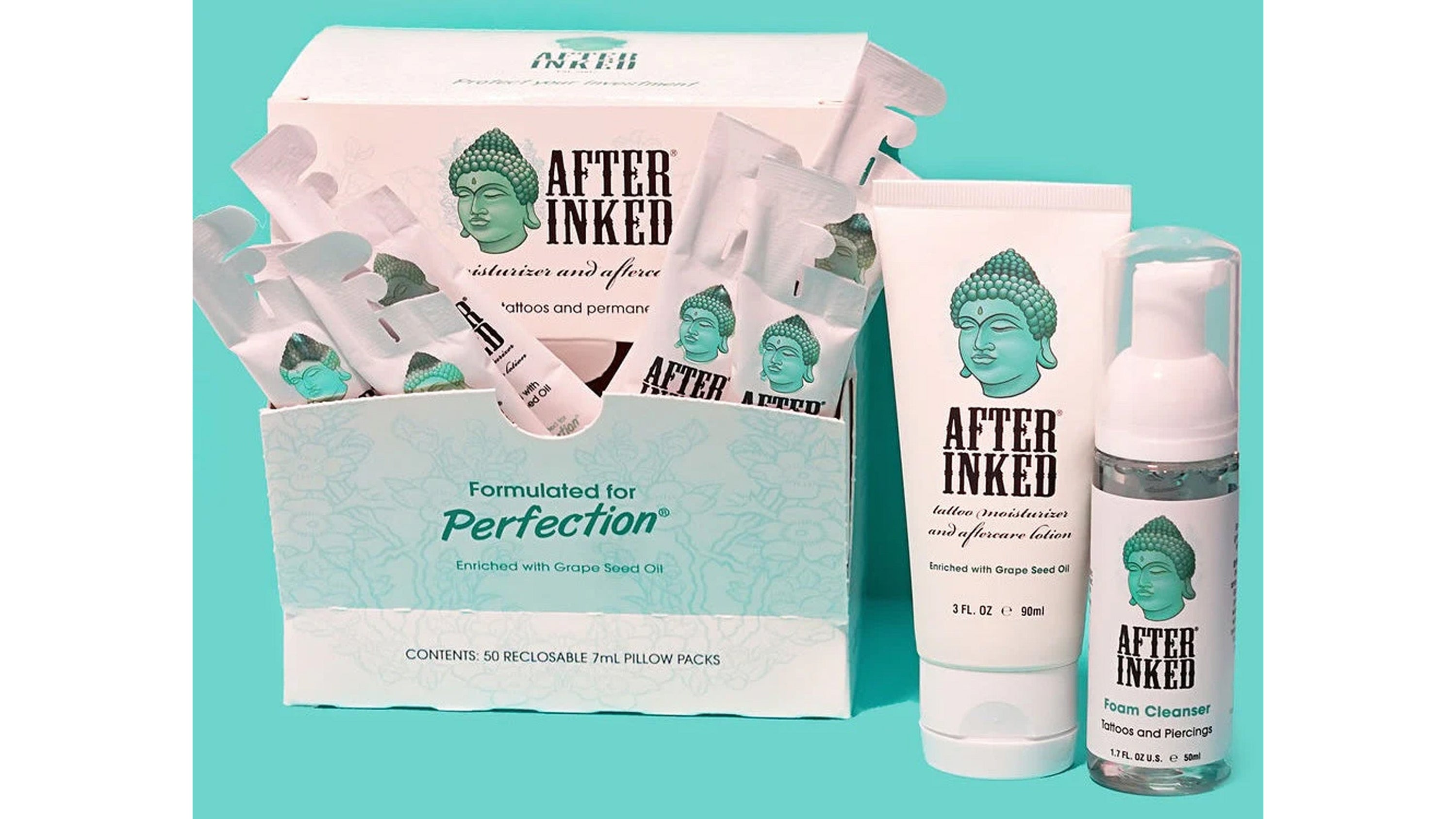 tattoo aftercare lotion and tattoo wash by After Inked