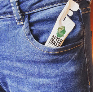 After Inked tattoo moisturizer in jean's pocket