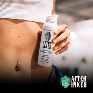 Optimal piercing aftercare saline solution. Ready-to-use spray. Vegan, Alcohol-free, fragrance-free.