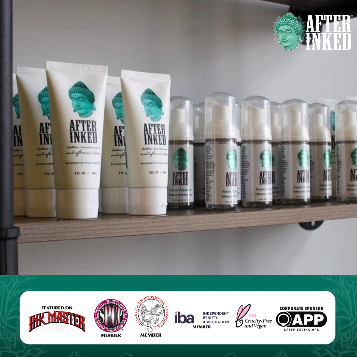 Tattoo aftercare lotion plus tattoo soap foam cleanser bundle.