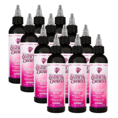 Pigment Seal permanent makeup solution for professional use, 4oz bottle, 12-piece case pack